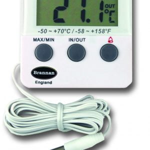 BRANNAN TWIN READING  MAX/MIN & ALARM  DIGITAL THERMOMETER