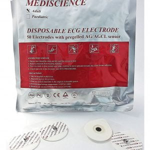 MEDISCIENCE DISPOSABLE ECG ELECTRODE ADULT 50's/PACK