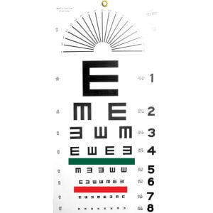 EYE CHART PLASTIC - E TYPE