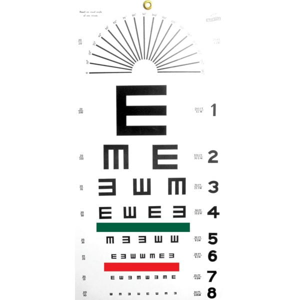 EYE CHART PLASTIC - E TYPE