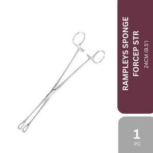 RAMPLEYS SPONGE FORCEP STRAIGHT 24CM (9.5')
