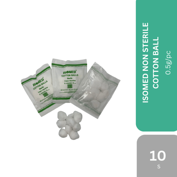 ISOMED STERILE COTTON BALL 0.5g/pc-10's
