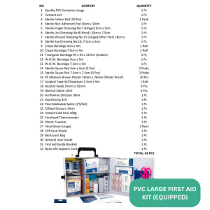 Alternative view of PVC FIRST AID BOX (EQUIPPED) LARGE