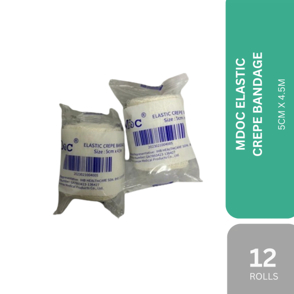 MDOC ELASTIC CREPE BANDAGE 12s/BAG