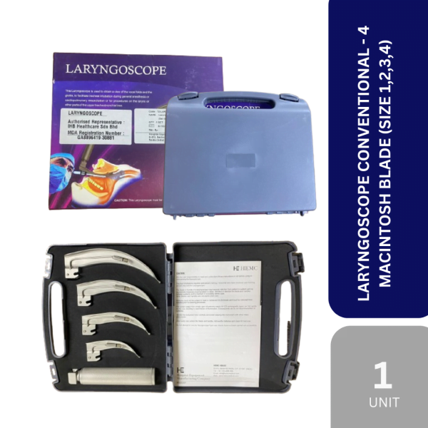 MACINTOSH LARYNGOSCOPE-4 BLADES (CONVENTIONAL)