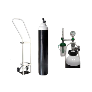 Alternative view of GASMEX SIZE F 10L SEAMLESS STEEL OXYGEN CYLINDER C/W TOP ENTRY BULL NOSE