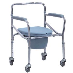 STEEL COMMODE WHEELCHAIR KY696