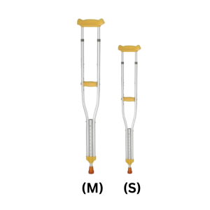 RECOVA ALUMINIUM CRUTCH WITH PRESS BUTTON KY925 (2s)