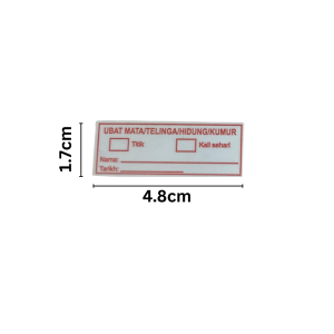 Alternative view of STICKER LABEL EYE NOSE EAR DROP - 5000 PCS