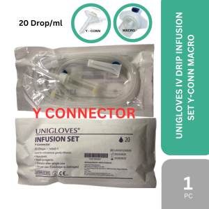 UNIGLOVES IV DRIP INFUSION SET Y-CONN MACRO 1'S