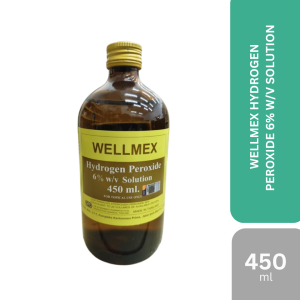 WELLMEX HYDROGEN PEROXIDE 6% W/V SOLUTION 450ML