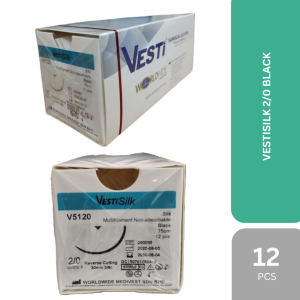 Alternative view of VESTISILK/ VIGILENZ SILK BLACK 3/8 CIRCLE REV CUT 12'S