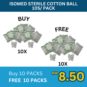 ISOMED STERILE COTTON BALL (BUY 10 FREE 10)