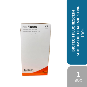 BIOTECH FLUORESCEIN SODIUM OPHTHALMIC STRIP U.S.P 100's